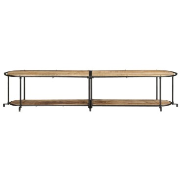 vidaXL Έπιπλο Τηλεόρασης 200x42x40cm Μασίφ Ακατέργ. Ξύλο Μάνγκο 1 τεμ.