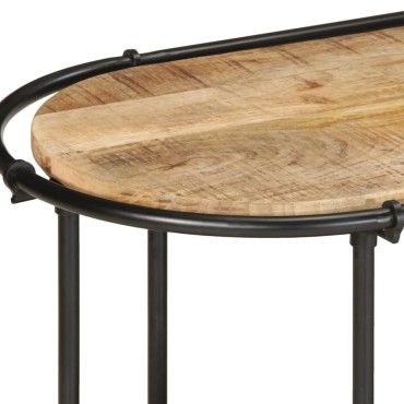 vidaXL Έπιπλο Τηλεόρασης 200x42x40cm Μασίφ Ακατέργ. Ξύλο Μάνγκο 1 τεμ.
