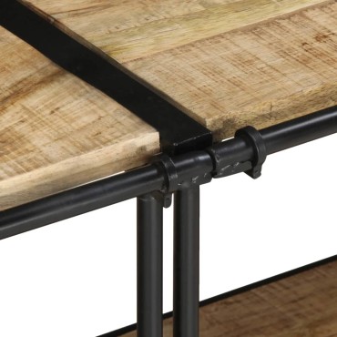 vidaXL Έπιπλο Τηλεόρασης 200x42x40cm Μασίφ Ακατέργ. Ξύλο Μάνγκο 1 τεμ.