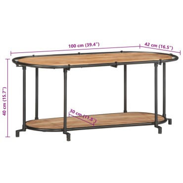 vidaXL Έπιπλο Τηλεόρασης 100x42x40cm από Μασίφ Ξύλο Ακακίας 1 τεμ.