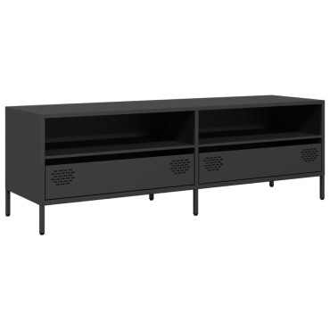 vidaXL Έπιπλο Τηλεόρασης Μαύρο 135x39x43,5cm Ατσάλι Ψυχρής Έλασης
