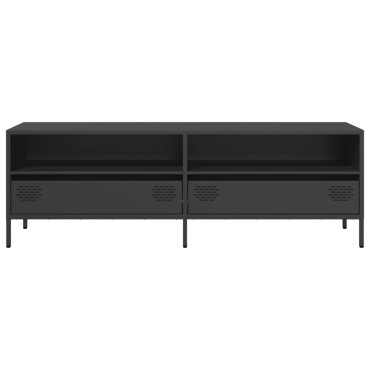 vidaXL Έπιπλο Τηλεόρασης Μαύρο 135x39x43,5cm Ατσάλι Ψυχρής Έλασης