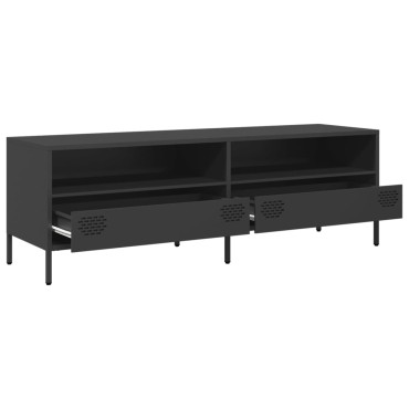 vidaXL Έπιπλο Τηλεόρασης Μαύρο 135x39x43,5cm Ατσάλι Ψυχρής Έλασης
