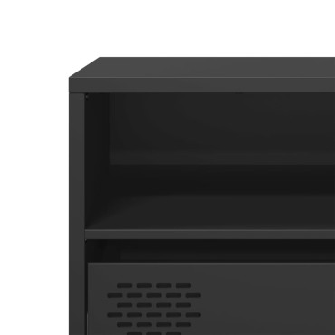 vidaXL Έπιπλο Τηλεόρασης Μαύρο 135x39x43,5cm Ατσάλι Ψυχρής Έλασης