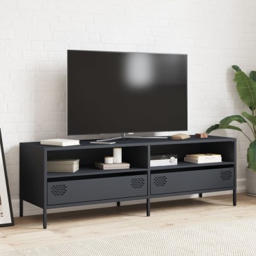 vidaXL Έπιπλο Τηλεόρασης Ανθρακί 135x39x43,5cm Ατσάλι Ψυχρής Έλασης