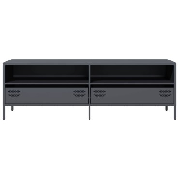 vidaXL Έπιπλο Τηλεόρασης Ανθρακί 135x39x43,5cm Ατσάλι Ψυχρής Έλασης