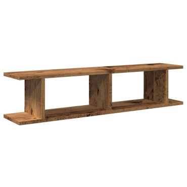 vidaXL Ραφιέρες Τοίχου 2 τεμ. Μαύρες 90x18x20cm Επεξεργ. Ξύλο