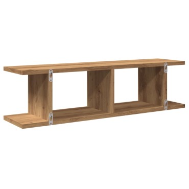 vidaXL Ραφιέρες Τοίχου 2 τεμ. Αρτισιανή Δρυς 75x18x20cm Επεξεργ. Ξύλο