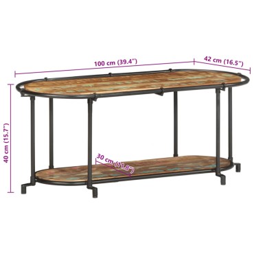 vidaXL Έπιπλο Τηλεόρασης 100x42x40cm από Μασίφ Ανακυκλωμένο Ξύλο 1 τεμ.