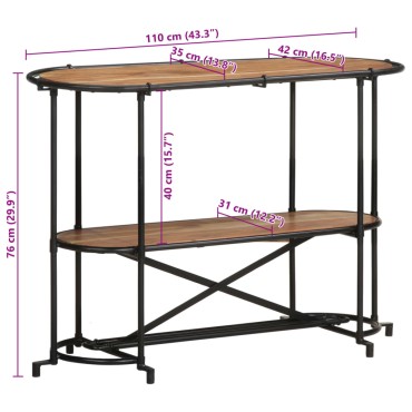 vidaXL Τραπέζι Κονσόλα 110x42x76cm από Μασίφ Ξύλο Ακακίας 1 τεμ.