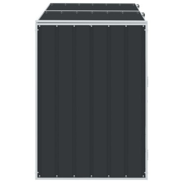 vidaXL Πλαίσιο Κάδων Απορριμμάτων Διπλό Κάδοι 144x81x113 εκ. Ατσάλι