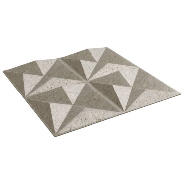 vidaXL Πάνελ Τοίχου 12 τεμ. Τσιμέντο Origami 50 x 50 εκ. 3 μ² XPS