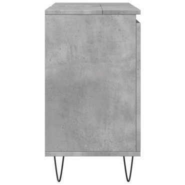 vidaXL Ντουλάπι Μπάνιου Γκρι Σκυροδεμ. 58x33x60cm Επεξεργ. Ξύλο