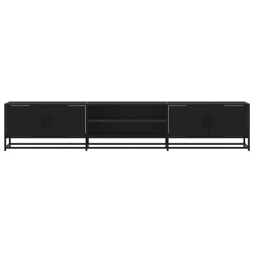vidaXL Έπιπλο Τηλεόρασης Μαύρο 210x35x41cm Επεξεργασμένο Ξύλο