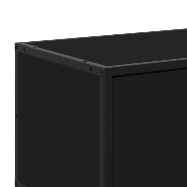 vidaXL Έπιπλο Τηλεόρασης Μαύρο 210x35x41cm Επεξεργασμένο Ξύλο