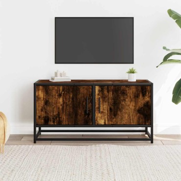 vidaXL Έπιπλο Τηλεόρασης Καπνιστή Δρυς 80x34,5x40cm Επεξ. Ξύλο/Μέταλλο