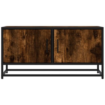 vidaXL Έπιπλο Τηλεόρασης Καπνιστή Δρυς 80x34,5x40cm Επεξ. Ξύλο/Μέταλλο
