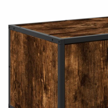 vidaXL Έπιπλο Τηλεόρασης Καπνιστή Δρυς 80x34,5x40cm Επεξ. Ξύλο/Μέταλλο