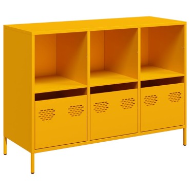 vidaXL Ντουλάπι Μουσταρδί 101,5x39x73,5cm από Χάλυβα Ψυχρής Έλασης 1 τεμ.