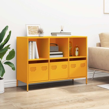 vidaXL Ντουλάπι Μουσταρδί 101,5x39x73,5cm από Χάλυβα Ψυχρής Έλασης 1 τεμ.