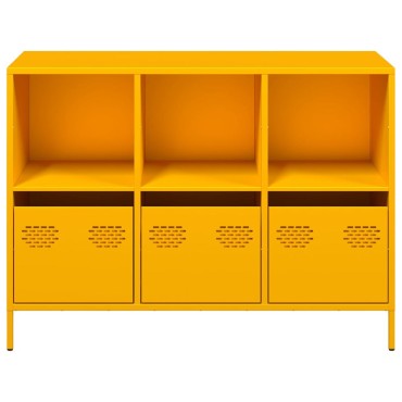 vidaXL Ντουλάπι Μουσταρδί 101,5x39x73,5cm από Χάλυβα Ψυχρής Έλασης 1 τεμ.