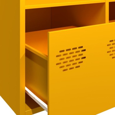 vidaXL Ντουλάπι Μουσταρδί 101,5x39x73,5cm από Χάλυβα Ψυχρής Έλασης 1 τεμ.