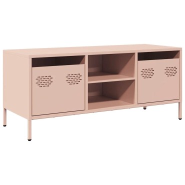 vidaXL Έπιπλο Τηλεόρασης Ροζ 101,5x39x43,5cm Ατσάλι Ψυχρής Έλασης