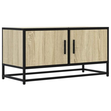 vidaXL Έπιπλο Τηλεόρασης Sonoma Δρυς 80x34,5x40cm Επεξ. Ξύλο/Μέταλλο