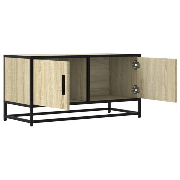 vidaXL Έπιπλο Τηλεόρασης Sonoma Δρυς 80x34,5x40cm Επεξ. Ξύλο/Μέταλλο