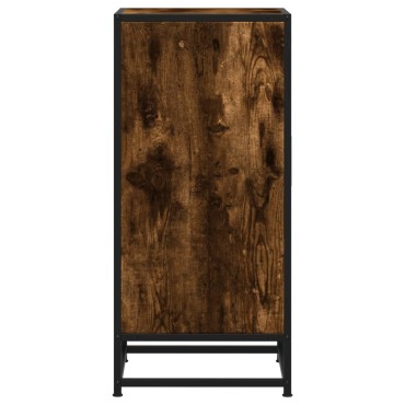 vidaXL Ραφιέρα Καπνιστή Δρυς 35,5x35x76cm Επεξ. Ξύλο + Μέταλλο 1 τεμ.