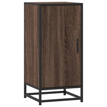 vidaXL Ραφιέρα Καφέ Δρυς 35,5x35x76cm Επεξ. Ξύλο + Μέταλλο 1 τεμ.