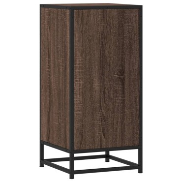 vidaXL Ραφιέρα Καφέ Δρυς 35,5x35x76cm Επεξ. Ξύλο + Μέταλλο 1 τεμ.