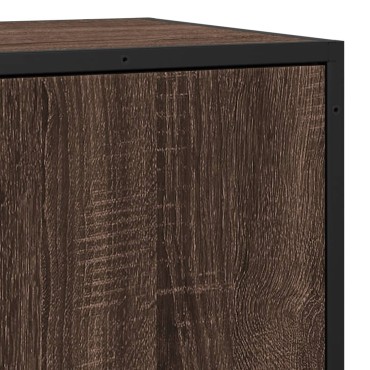 vidaXL Ραφιέρα Καφέ Δρυς 35,5x35x76cm Επεξ. Ξύλο + Μέταλλο 1 τεμ.