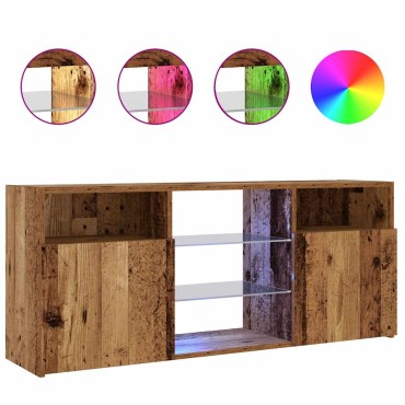 vidaXL Έπιπλο Τηλεόρασης LED Όψη Παλαιού Ξύλου 120x30x50cmΕπεξ. Ξύλο