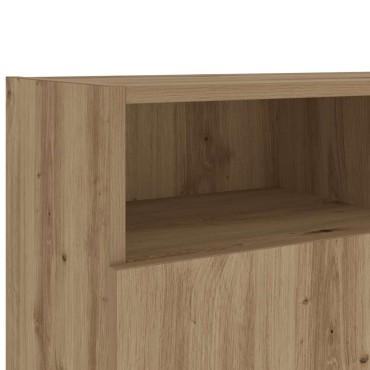 vidaXL Έπιπλο Τηλεόρασης με LED Αρτισιανή Δρυς 120x30x50cm Επεξ.Ξύλο