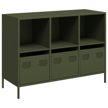 vidaXL Ντουλάπι Λαδί 101,5x39x73,5cm από Χάλυβα Ψυχρής Έλασης 1 τεμ.