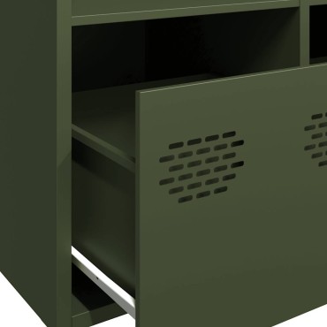 vidaXL Ντουλάπι Λαδί 101,5x39x73,5cm από Χάλυβα Ψυχρής Έλασης 1 τεμ.
