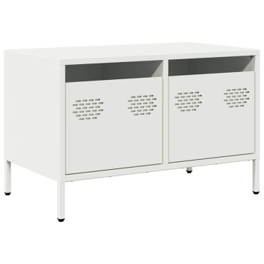vidaXL Έπιπλο Τηλεόρασης Λευκό 68x39x43,5cm Ατσάλι Ψυχρής Έλασης