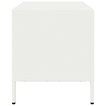 vidaXL Έπιπλο Τηλεόρασης Λευκό 68x39x43,5cm Ατσάλι Ψυχρής Έλασης