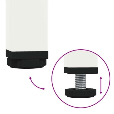 vidaXL Έπιπλο Τηλεόρασης Λευκό 68x39x43,5cm Ατσάλι Ψυχρής Έλασης