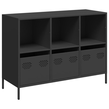 vidaXL Ντουλάπι Μαύρο 101,5x39x73,5cm από Χάλυβα Ψυχρής Έλασης 1 τεμ.