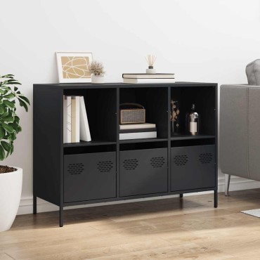 vidaXL Ντουλάπι Μαύρο 101,5x39x73,5cm από Χάλυβα Ψυχρής Έλασης 1 τεμ.