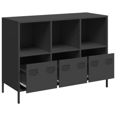 vidaXL Ντουλάπι Μαύρο 101,5x39x73,5cm από Χάλυβα Ψυχρής Έλασης 1 τεμ.