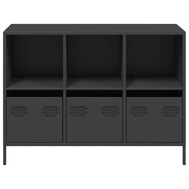 vidaXL Ντουλάπι Μαύρο 101,5x39x73,5cm από Χάλυβα Ψυχρής Έλασης 1 τεμ.