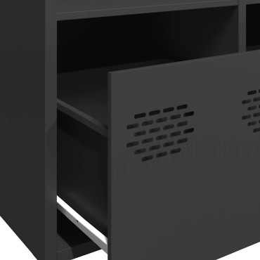 vidaXL Ντουλάπι Μαύρο 101,5x39x73,5cm από Χάλυβα Ψυχρής Έλασης 1 τεμ.