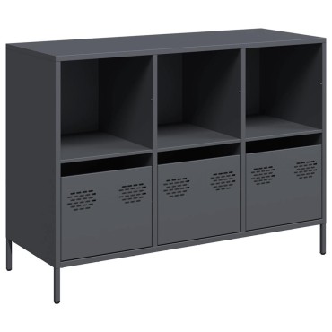vidaXL Ντουλάπι Ανθρακί 101,5x39x73,5cm από Χάλυβα Ψυχρής Έλασης 1 τεμ.