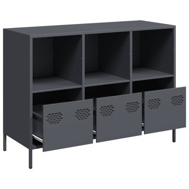 vidaXL Ντουλάπι Ανθρακί 101,5x39x73,5cm από Χάλυβα Ψυχρής Έλασης 1 τεμ.