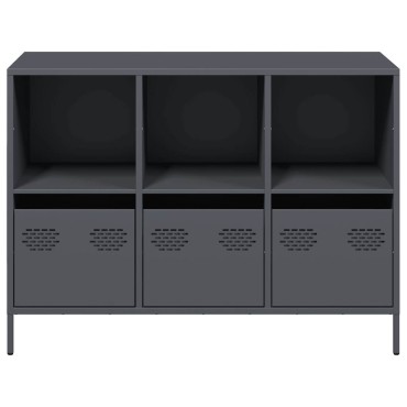 vidaXL Ντουλάπι Ανθρακί 101,5x39x73,5cm από Χάλυβα Ψυχρής Έλασης 1 τεμ.