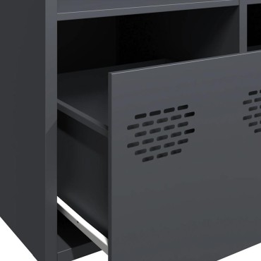 vidaXL Ντουλάπι Ανθρακί 101,5x39x73,5cm από Χάλυβα Ψυχρής Έλασης 1 τεμ.