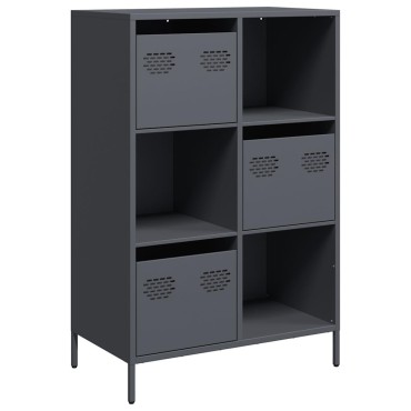 vidaXL Ντουλάπι Ανθρακί 68x39x103,5cm από Χάλυβα 1 τεμ.